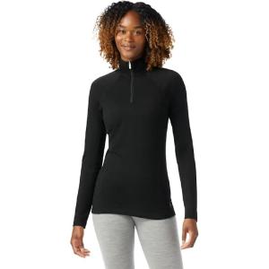Smartwool Women’s Classic All-Season Merino Base Layer 1/4 Zip(Black)