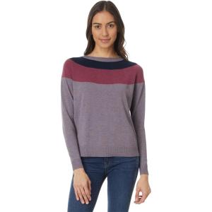 Smartwool Womens Edgewood Colorblock Crew Sweater(Chalk Violet Heather)