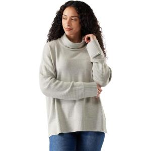 Smartwool Women’s Edgewood Cowl Neck Sweater(Almond/Light Gray)