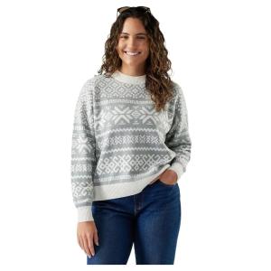 Smartwool Women’s Edgewood Heritage Crew Sweater(Light Gray)