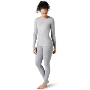 Smartwool Womens Intraknit Merino 200 Crew(Light Gray Heather-white)