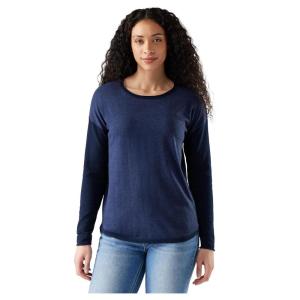 Smartwool Women’s Shadow Pine Colorblock Sweater(Deep Navy)