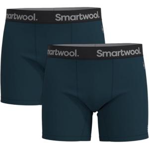 Smartwool mens Active Boxer Brief Boxed(Twilight Blue-2pk)