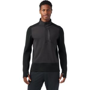 Smartwool mens Active Fleece Wind 1/2 Zip(Black)