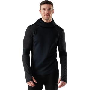 Smartwool mens Intraknit Thermal Merino Base Layer Hoodie(Black/Charcoal)
