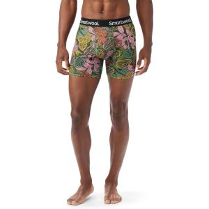Smartwool mens Merino Print Boxer Brief Boxed(Fern Green Aloha Forest)
