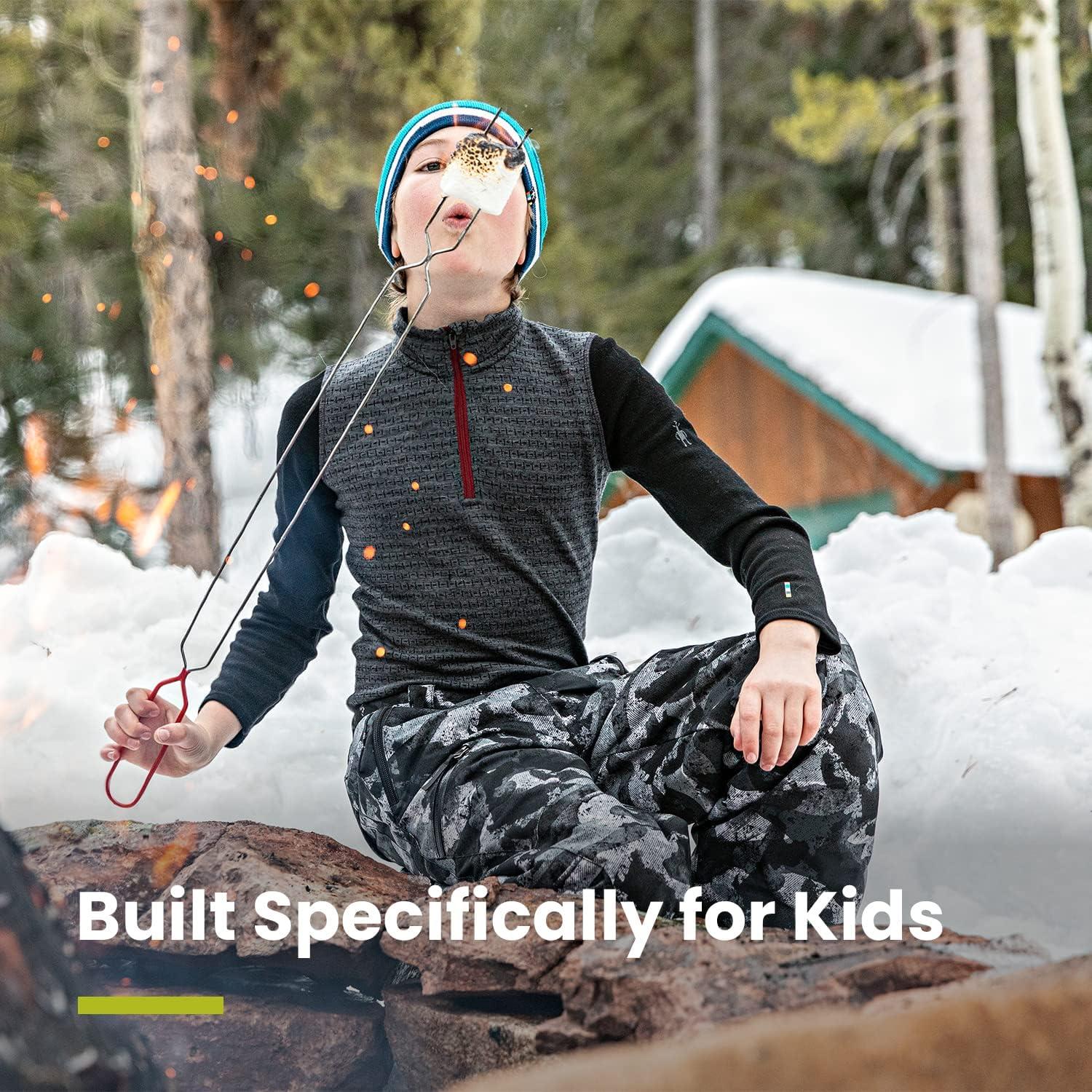 image:imageSmartwool Kids Classic Thermal Merino Base Layer Bottoms for Boys and GirlsToddlerLittle KidBig KidCascade Multi Stripe