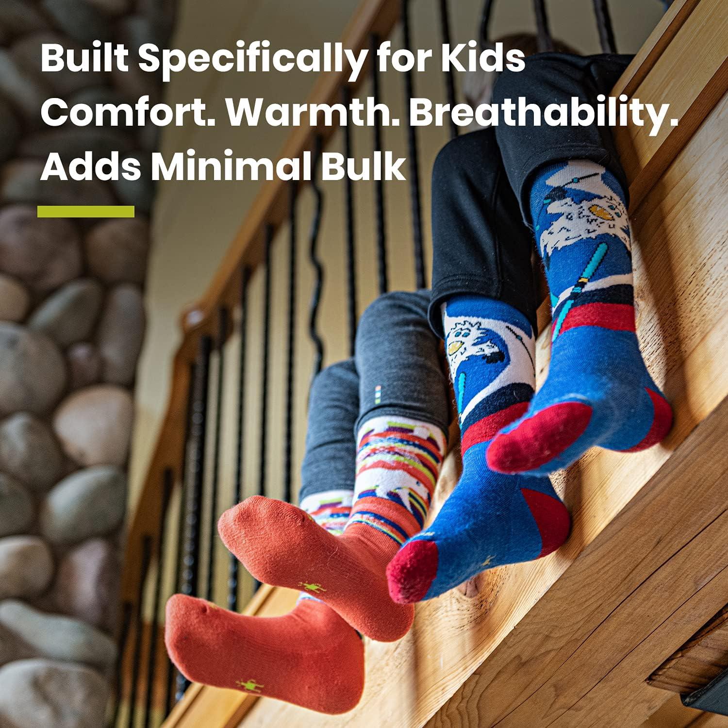 image:imageSmartwool Unisex Kids Ski Light Cushion Over the Calf Socks ToddlerLittle KidBig Kid SocksMedium Gray