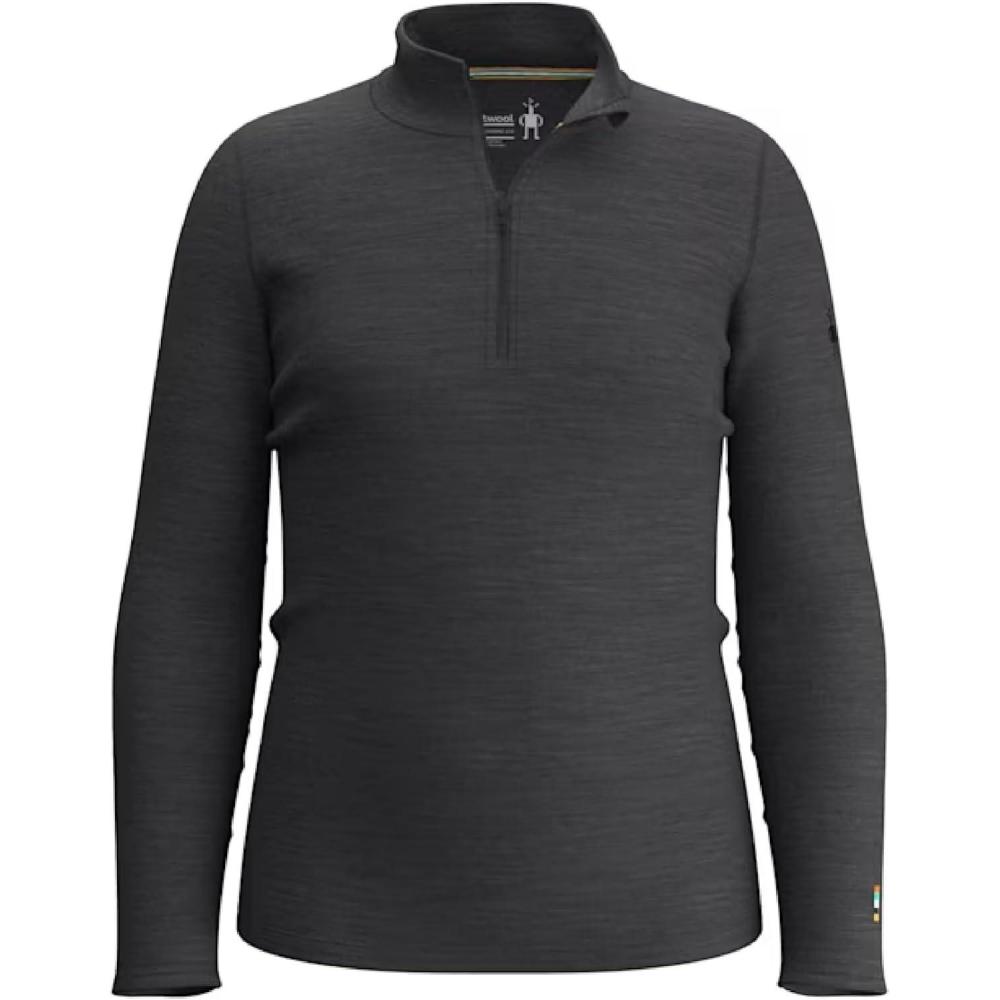 image:imageSmartWool Boys Classic Thermal Merino Base Layer 14 Zip ToddlerLittle KidBig KidCharcoal Heather