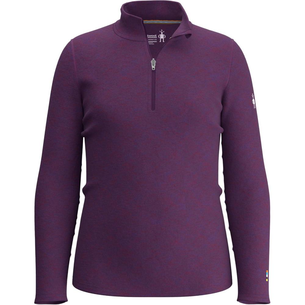 image:imageSmartWool Boys Classic Thermal Merino Base Layer 14 Zip ToddlerLittle KidBig KidPurple Iris Heather