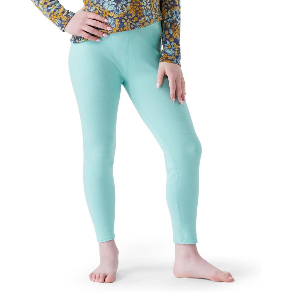 image:imageSmartwool Kids Classic Thermal Merino Base Layer Bottoms for Boys and GirlsToddlerLittle KidBig KidPacific Blue