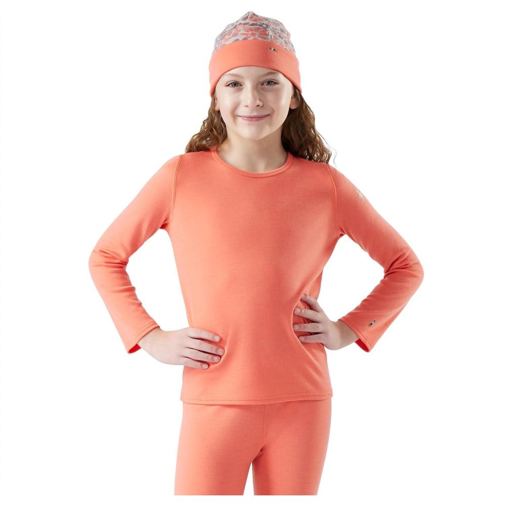 image:imageSmartwool Kids Classic Thermal Merino Base Layer Crew for Boys and GirlsCoral Reef