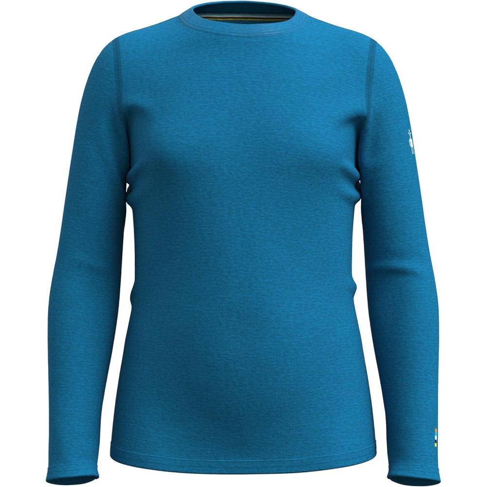 image:imageSmartwool Kids Classic Thermal Merino Base Layer Crew for Boys and GirlsNival Blue Heather
