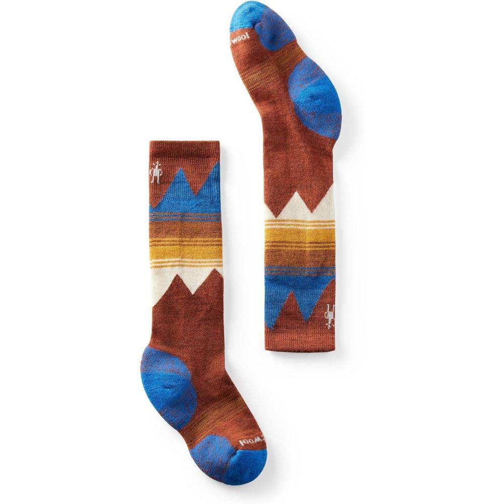 image:imageSmartwool Unisex Kids Ski Light Cushion Over the Calf Socks ToddlerLittle KidBig Kid SocksPicante