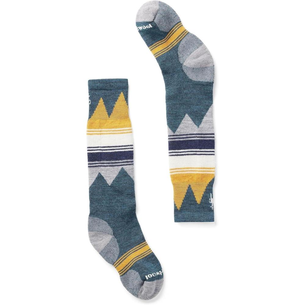image:imageSmartwool Unisex Kids Ski Light Cushion Over the Calf Socks ToddlerLittle KidBig Kid SocksTwilight Blue