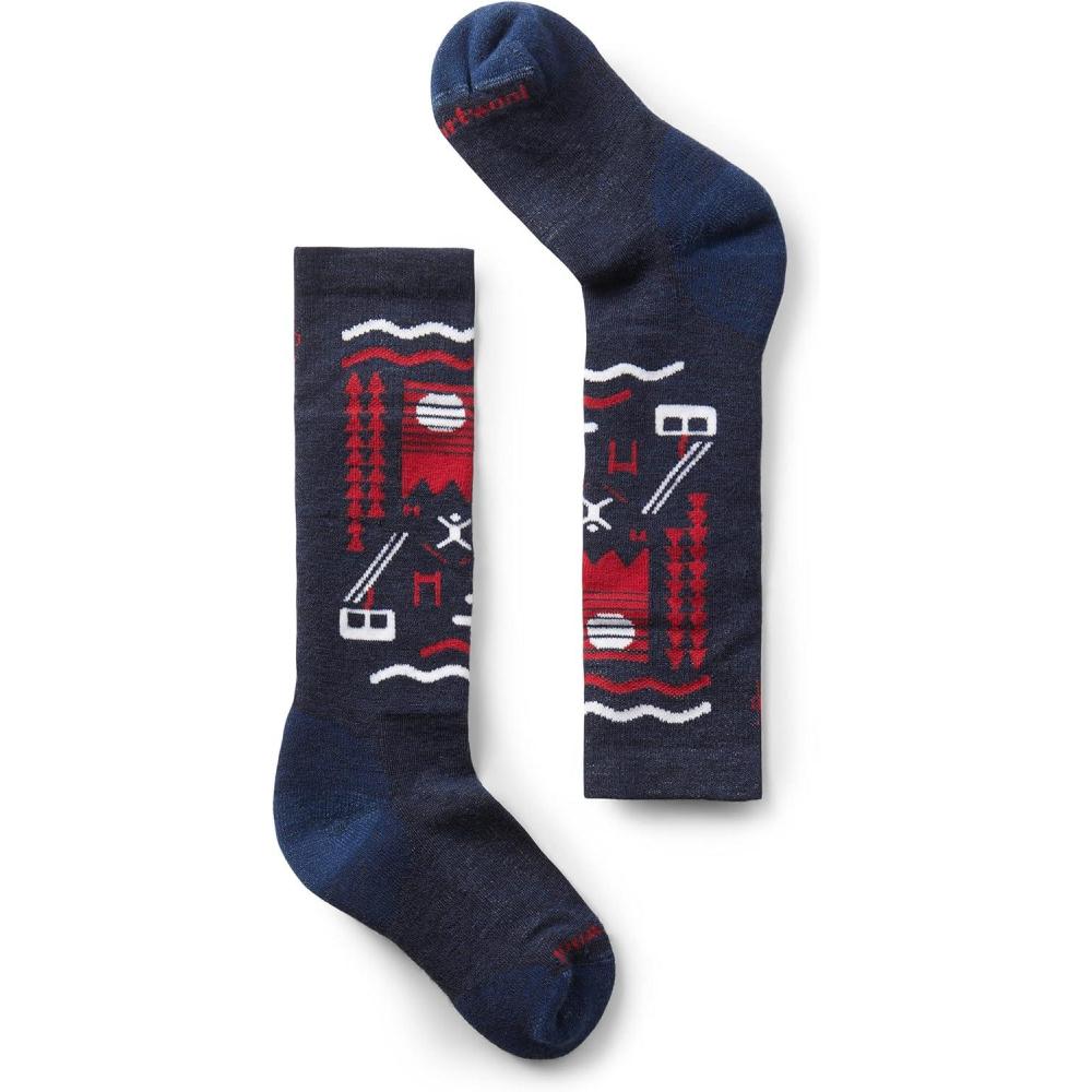 image:imageSmartwool Unisex Kids Wintersport Full Cushion Ski Day Overthecalf Socks ToddlerLittle KidBig KidDeep Navy
