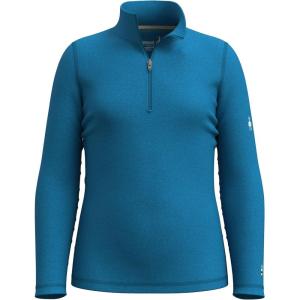SmartWool Boys Classic Thermal Merino Base Layer 1/4 Zip (Toddler/Little Kid/Big Kid)(Nival Blue Heather)