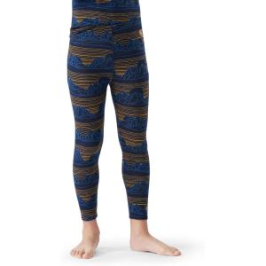 Smartwool Kid’s Classic Thermal Merino Base Layer Bottoms for Boys and Girls(Toddler/Little Kid/Big Kid)(Deep Navy Geo Peaks)