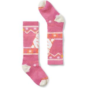 Smartwool Unisex Kids Wintersport Full Cushion Polar Bear Pattern Over-the-calf Socks (Toddler/Little Kid/Big Kid)(Garden Pink)