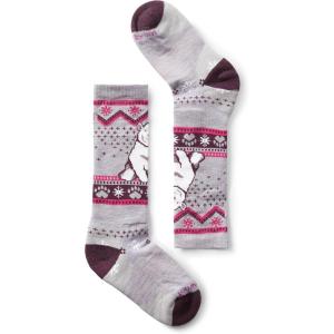 Smartwool Unisex Kids Wintersport Full Cushion Polar Bear Pattern Over-the-calf Socks (Toddler/Little Kid/Big Kid)(Purple Eclipse)