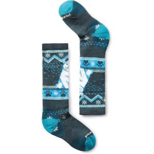 Smartwool Unisex Kids Wintersport Full Cushion Polar Bear Pattern Over-the-calf Socks (Toddler/Little Kid/Big Kid)(Twilight Blue)