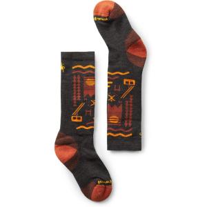 Smartwool Unisex Kids Wintersport Full Cushion Ski Day Over-the-calf Socks (Toddler/Little Kid/Big Kid)(Charcoal)