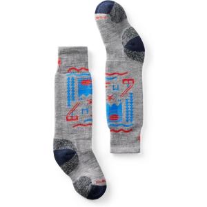 Smartwool Unisex Kids Wintersport Full Cushion Ski Day Over-the-calf Socks (Toddler/Little Kid/Big Kid)(Light Gray)