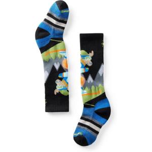 Smartwool Unisex Kids Wintersport Full Mountain Moose Pattern Otc Socks (Toddler/Little Kid/Big Kid)(Black)