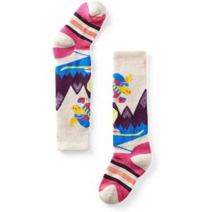 Smartwool Unisex Kids Wintersport Full Mountain Moose Pattern Otc Socks (Toddler/Little Kid/Big Kid)(Moonbeam)