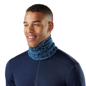 Smartwool Thermal Merino Reversible Neck Gaiter For Men and Women(Pacific Blue Retro Line)