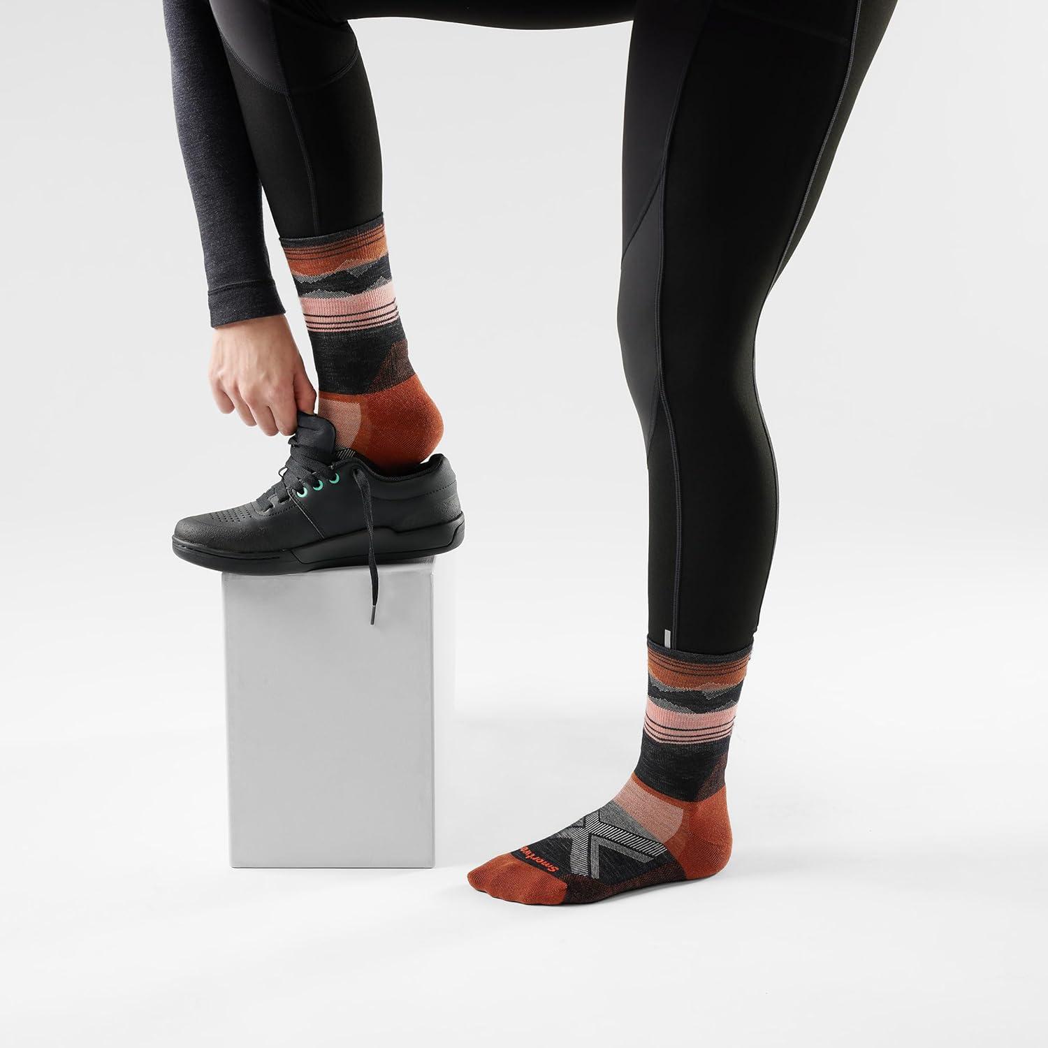 image:imageSmartwool Womens Bike Targeted Cushion Cold Weather Crew SocksBlack