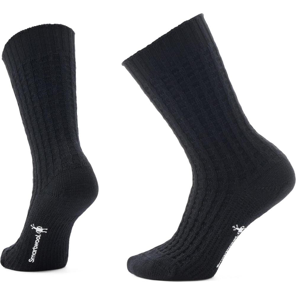 image:imageSmartwool Everyday Waffle Press Crew Socks For Men and WomenBlack
