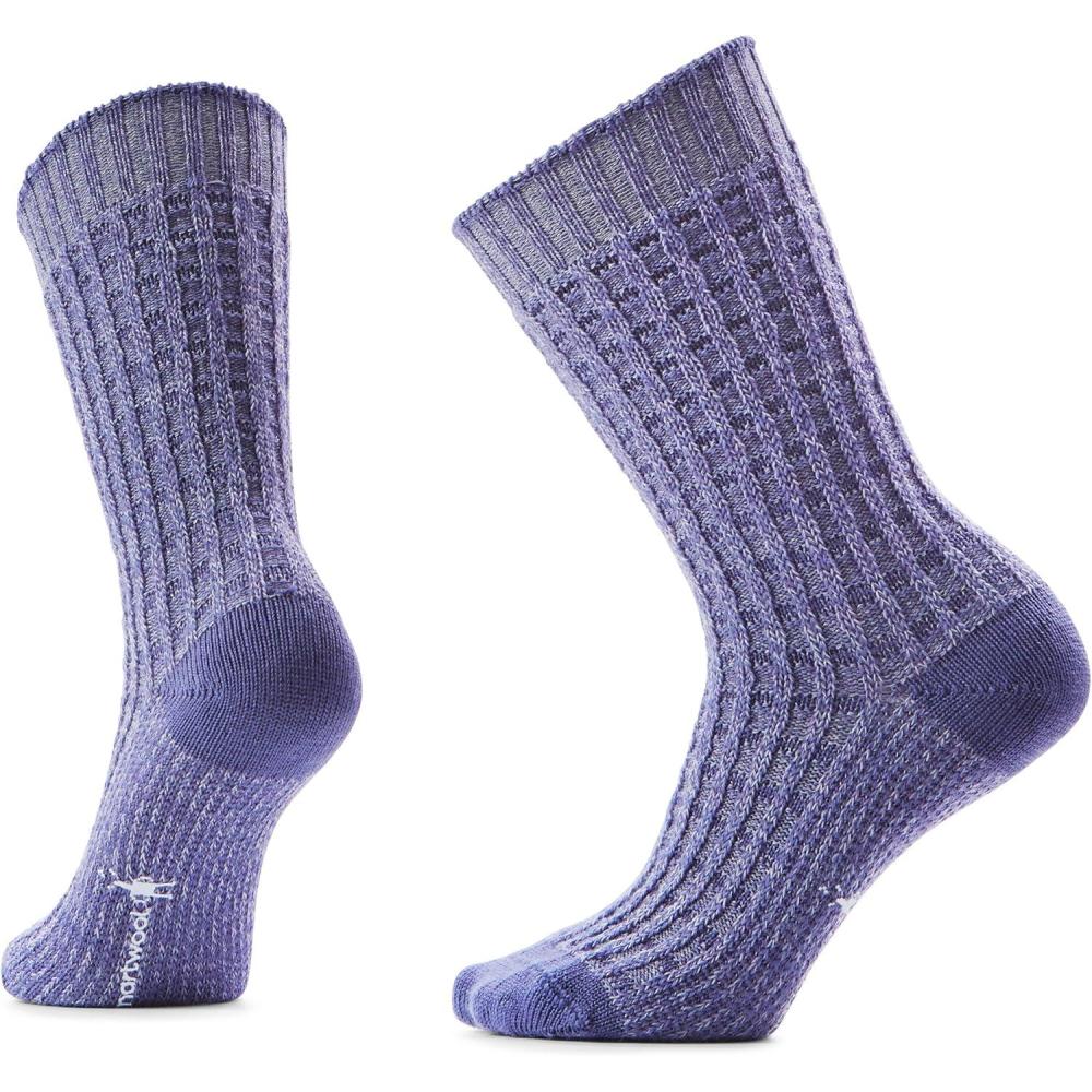 image:imageSmartwool Everyday Waffle Press Crew Socks For Men and WomenChalk Violet