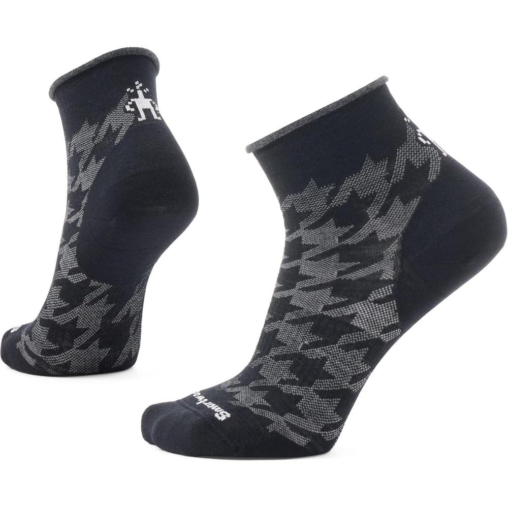 image:imageSmartwool Unisex Everyday Hounds Tooth Ankle SocksBlack