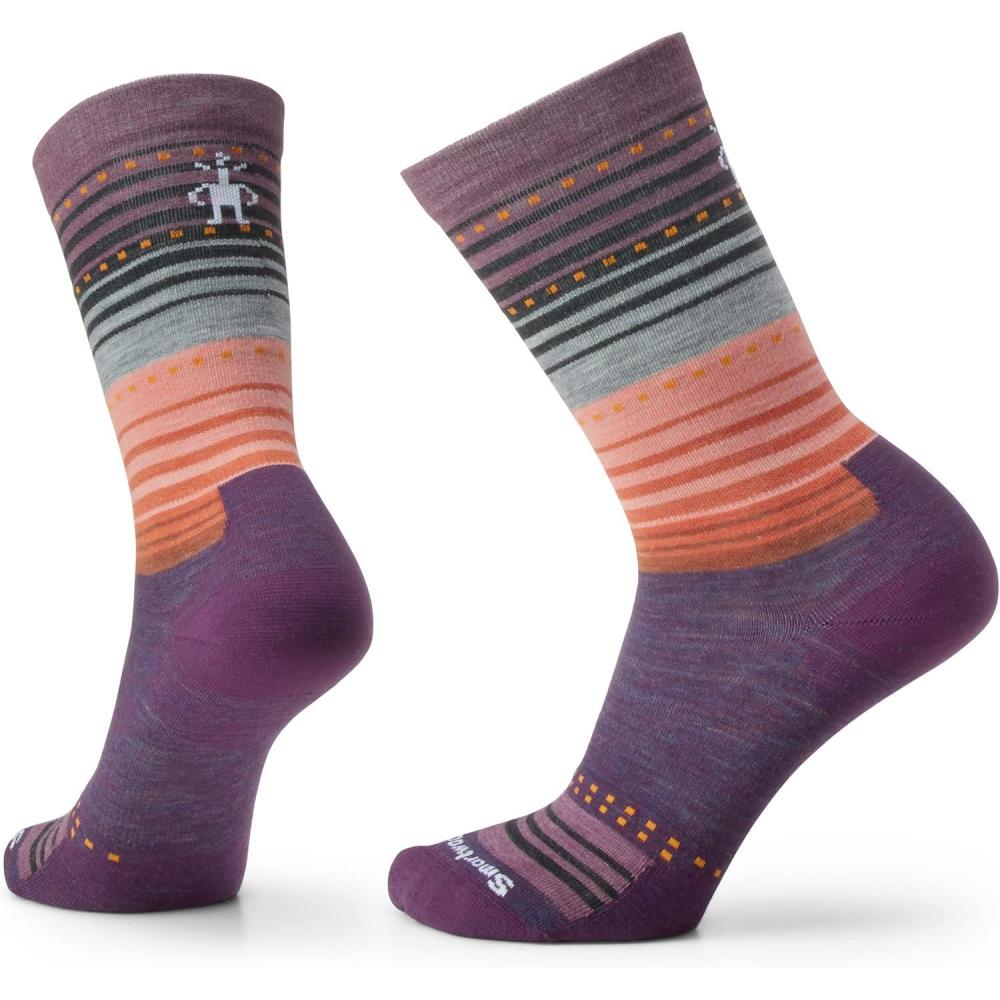 image:imageSmartwool Unisex Everyday Stitch Stripe Crew SocksPurple Iris