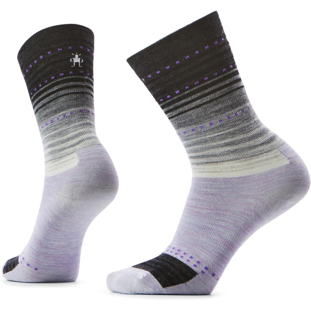 image:imageSmartwool Unisex Everyday Stitch Stripe Crew SocksPurpleBlack