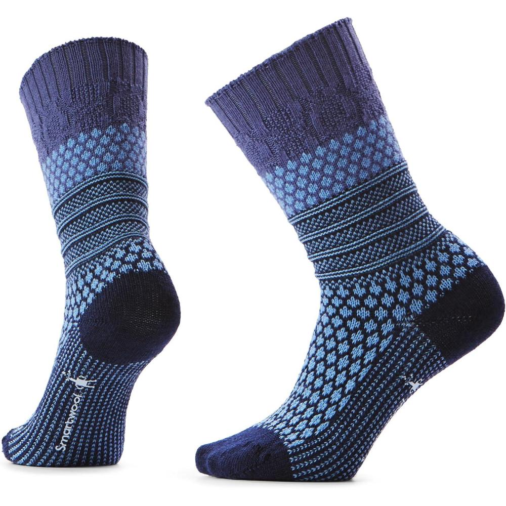 image:imageSmartwool Womens Everyday Cozy Popcorn Cable Crew SocksSerene Blue