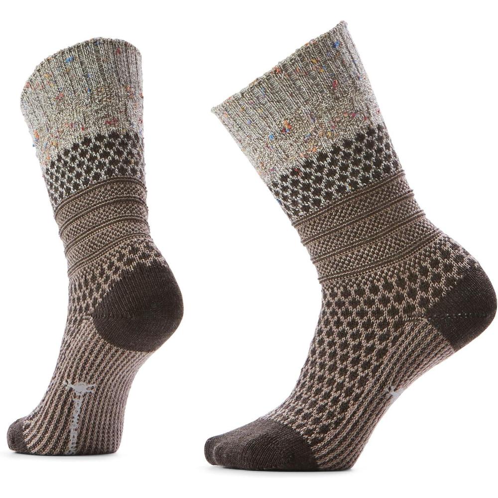 image:imageSmartwool Womens Everyday Cozy Popcorn Cable Crew SocksTaupeNatural Marl