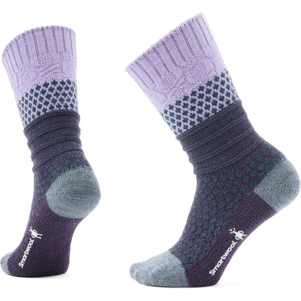 image:imageSmartwool Womens Everyday Cozy Popcorn Cable Crew SocksUltra Violet