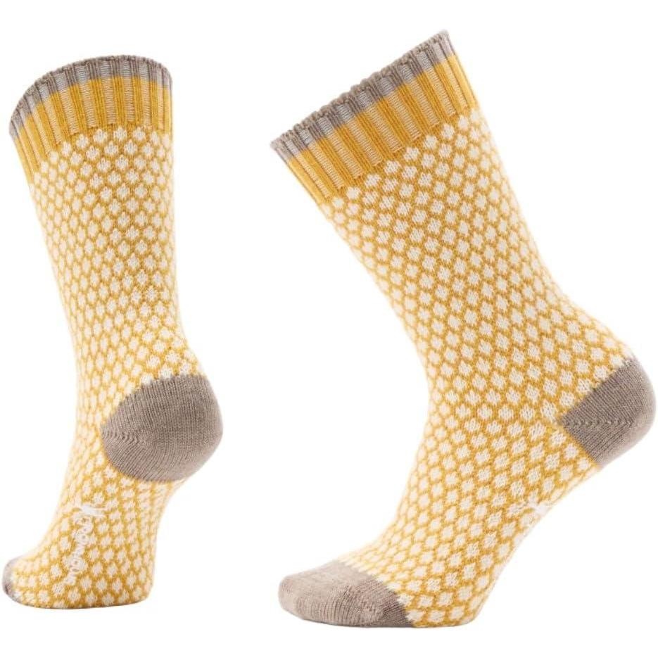 image:imageSmartwool Womens Everyday Cozy Popcorn Polka Dot Crew SocksHoney Gold
