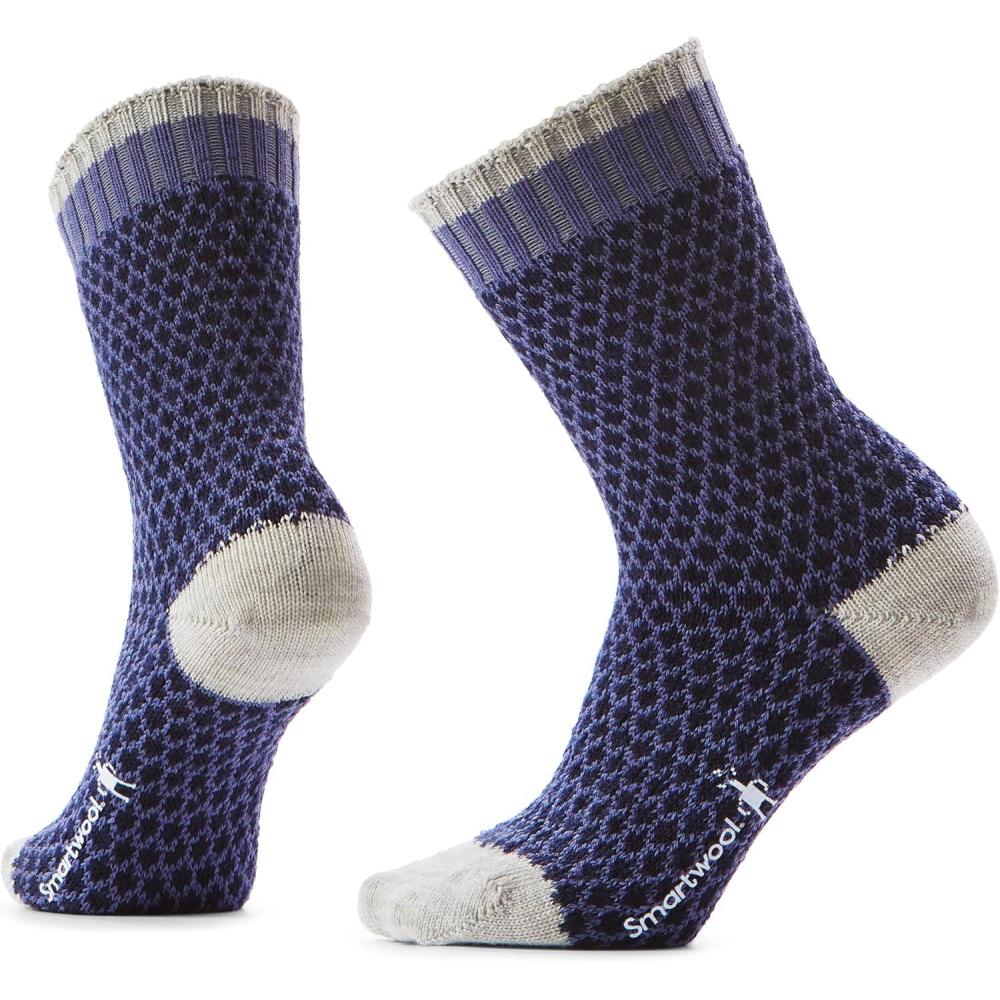 image:imageSmartwool Womens Everyday Cozy Popcorn Polka Dot Crew SocksNightfall Blue