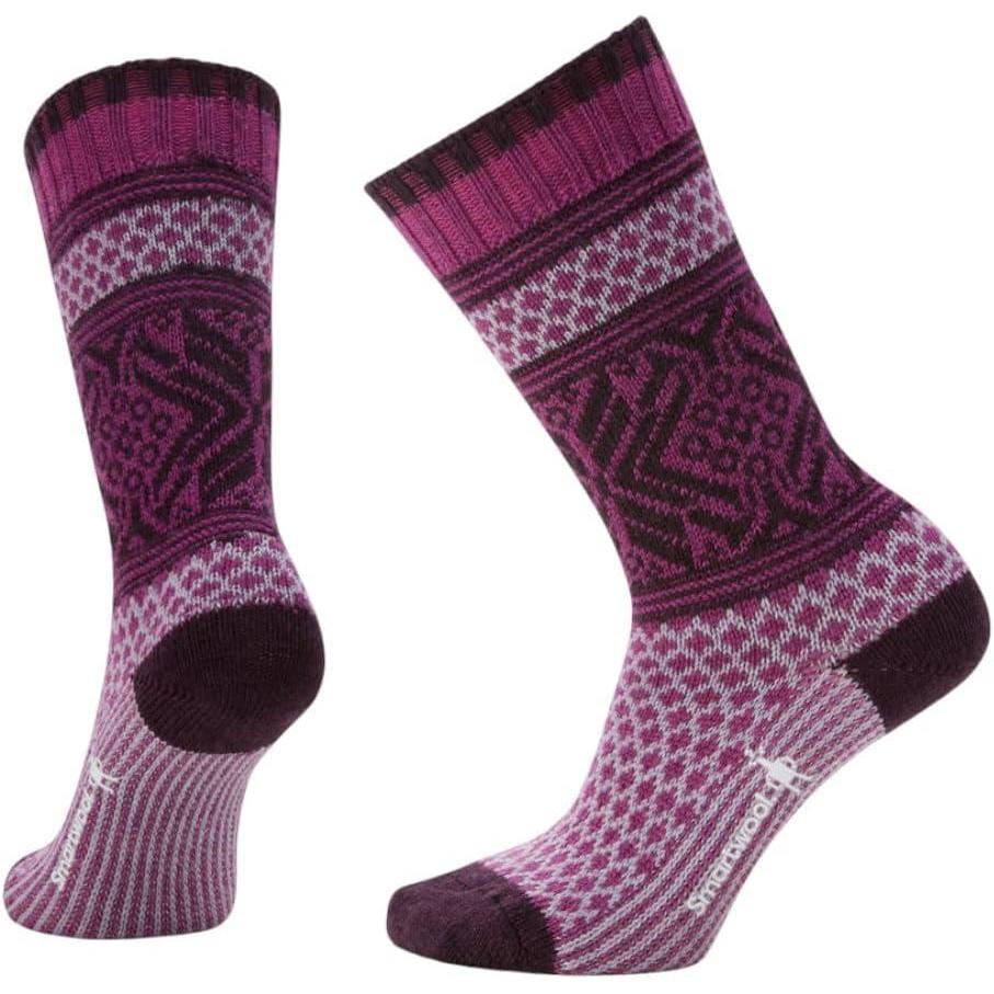 image:imageSmartwool Womens Everyday Cozy Popcorn Snowflake Crew SocksMeadow Mauve