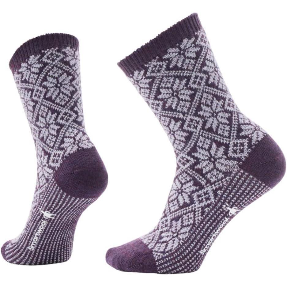 image:imageSmartwool Womens Everyday Cozy Traditional Snowflake Crew SocksPurple Iris