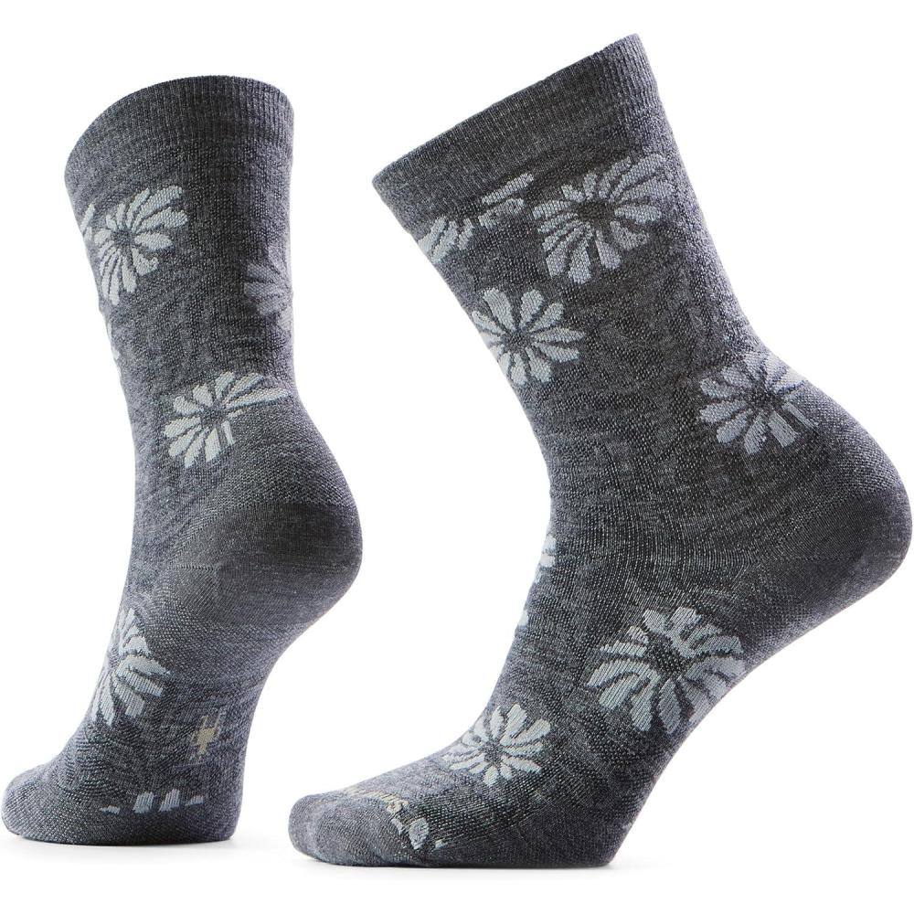 image:imageSmartwool Womens Everyday Floral Crew SocksMedium Gray