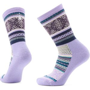 Smartwool Unisex Everyday Fair Isle Sweater Crew Socks(Ultra Violet)
