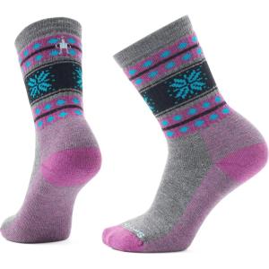 Smartwool Unisex Everyday Snowflake Dream Crew Socks(Medium Gray)