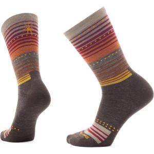 Smartwool Unisex Everyday Stitch Stripe Crew Socks(Chestnut)