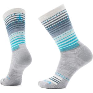 Smartwool Unisex Everyday Stitch Stripe Crew Socks(Light Gray)