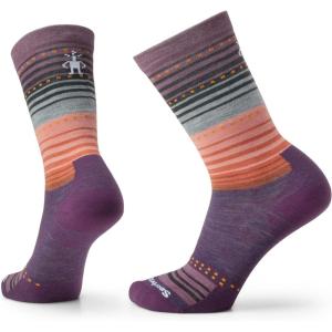 Smartwool Unisex Everyday Stitch Stripe Crew Socks(Purple Iris)