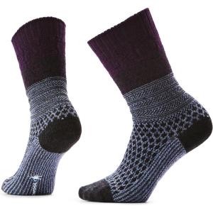 Smartwool Women’s Everyday Cozy Popcorn Cable Crew Socks(Chalk Violet)